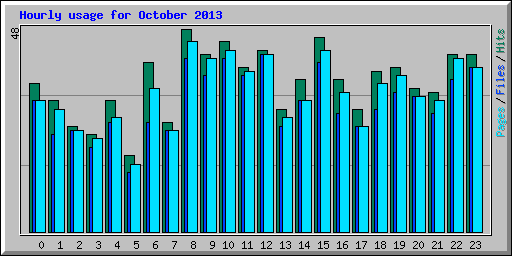 Hourly usage for October 2013