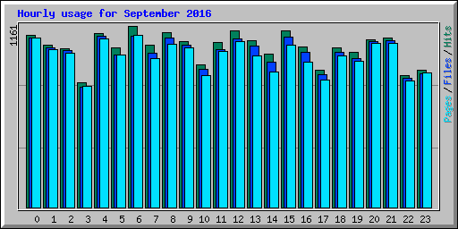 Hourly usage for September 2016