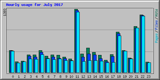 Hourly usage for July 2017